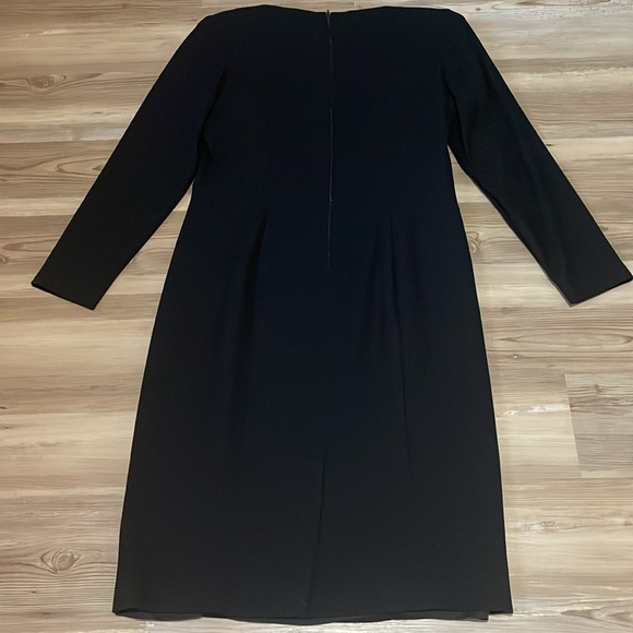 Vintage Howard Wolf Dallas Wool Long sleeved Dress Black Size 10 Made in USA - Picture 9 of 13